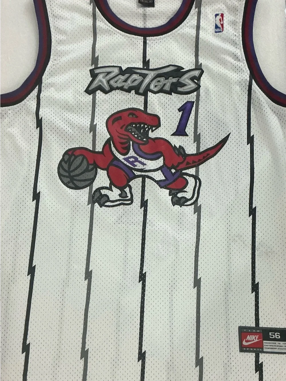 Nike Toronto Raptors Tracy McGrady White Jersey MENS Size 3XL ( 56 ) AUTHENTIC